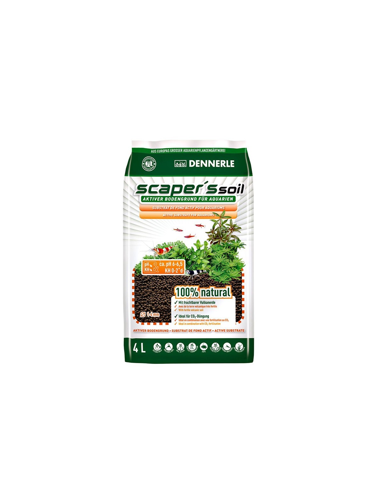 Sol fertil Dennerle Scapers Soil 1-4mm 4 l