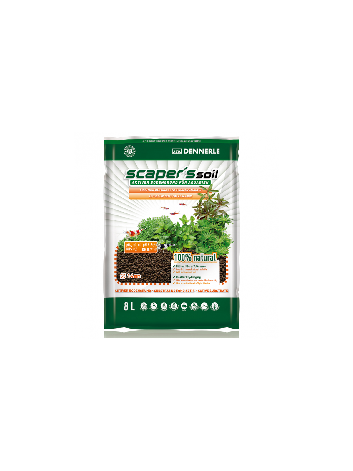 Sol fertil Dennerle Scapers Soil 1-4 mm 8 l
