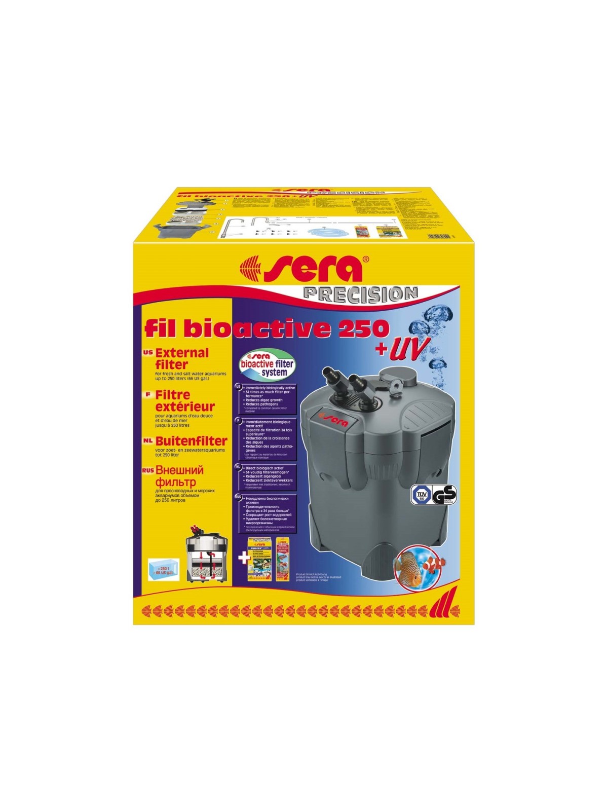 Filtru extern SERA Bioactive 250 sterilizare UV