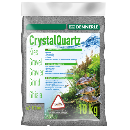 Nisip Acvariu DENNERLE Crystal Quartz Gravel Slate Grey 10kg